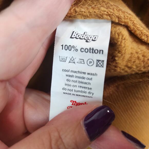 Bodega Hidden in Plain Sight Quarter Zip Hoodie Sweatshirt Large - Picture 6 of 7